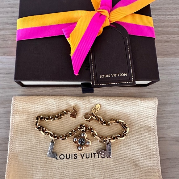 Louis Vuitton Love Letters bracelet Gold tones multicolour - Picture 4 of 7